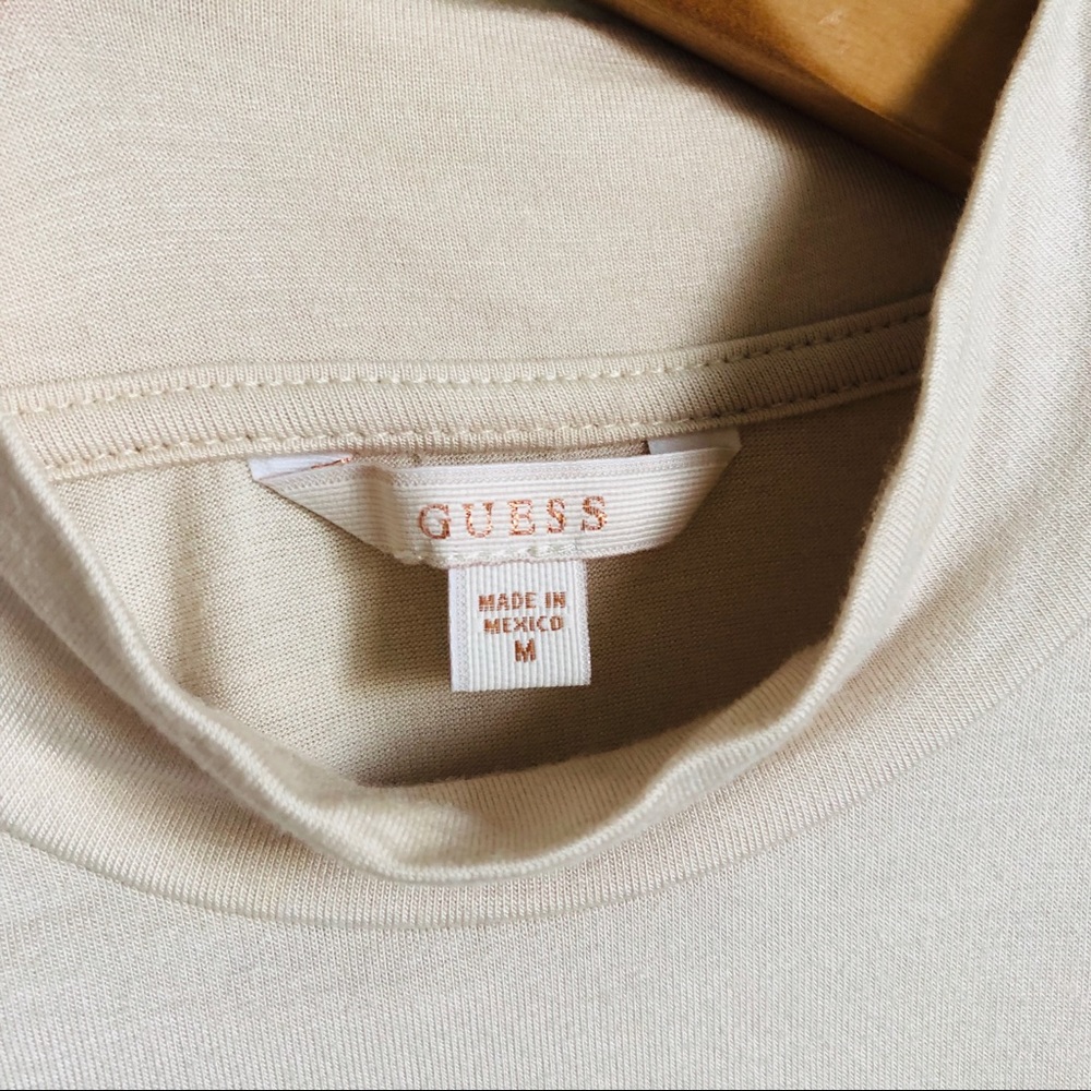 Guess cutout mock neck tank top in beige - Picture 3 of 4